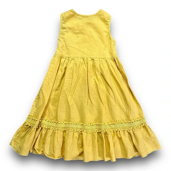 Mayoral | Yellow Cotton Crochet Dress (7) 💛 - Picture 5 of 6